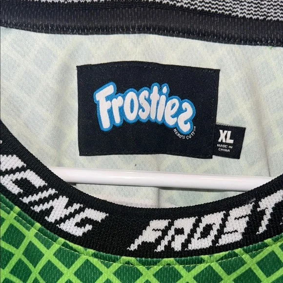 Men’s Frostiez High Speed XL Green and Black Long Sleeve Racing Shirt/Jersey - Picture 4 of 6